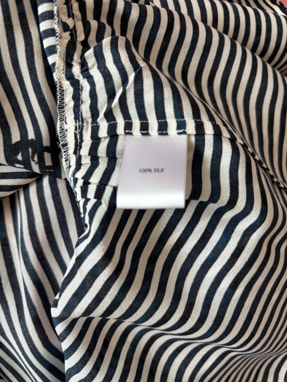 Saloni Tyra Silk Black and White Dress In Size 10 NWT - Picture 6 of 10